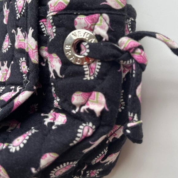 Retired Vera Bradley Pink Elephant Messenger Bag - Picture 4 of 7